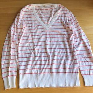 JCrew Striped Vneck Sweater